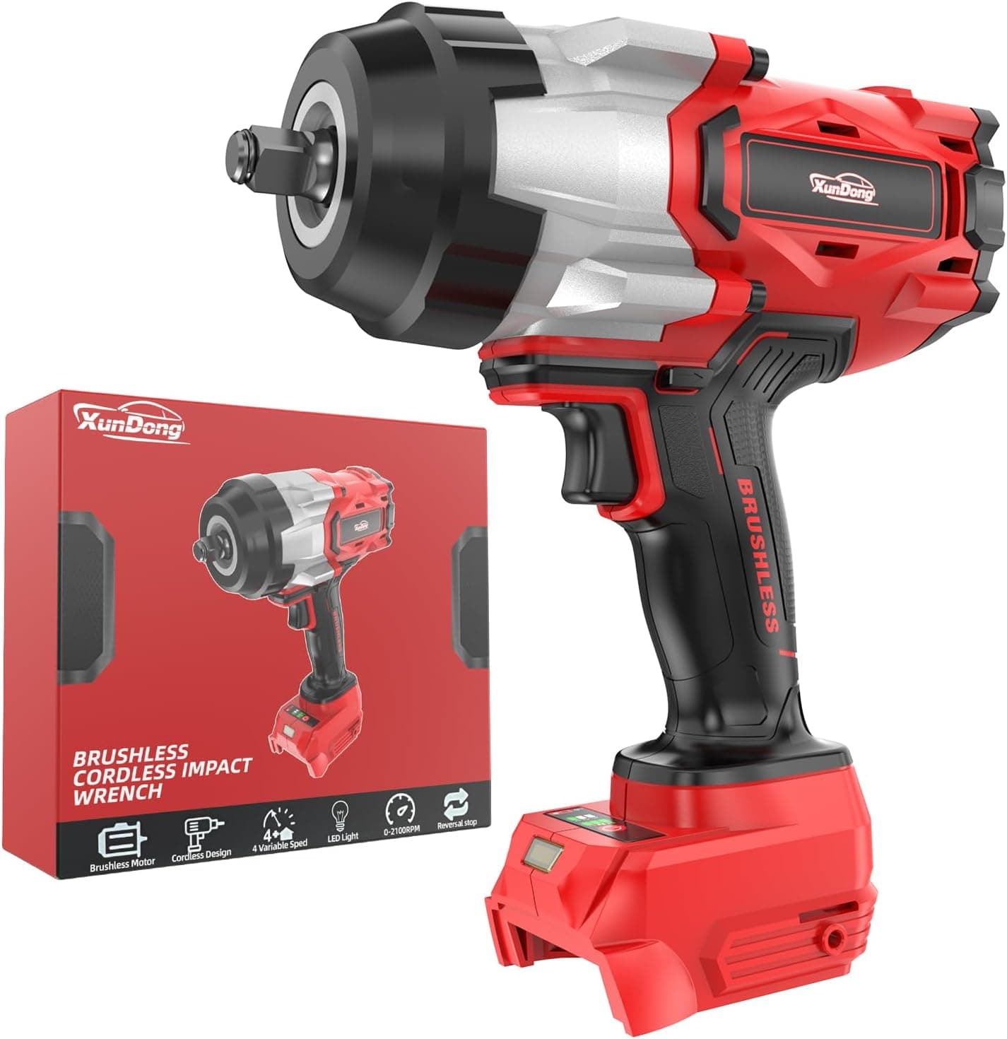 XunDong Cordless Impact Wrench 1/2" Avis - Sélectionner l'image 1