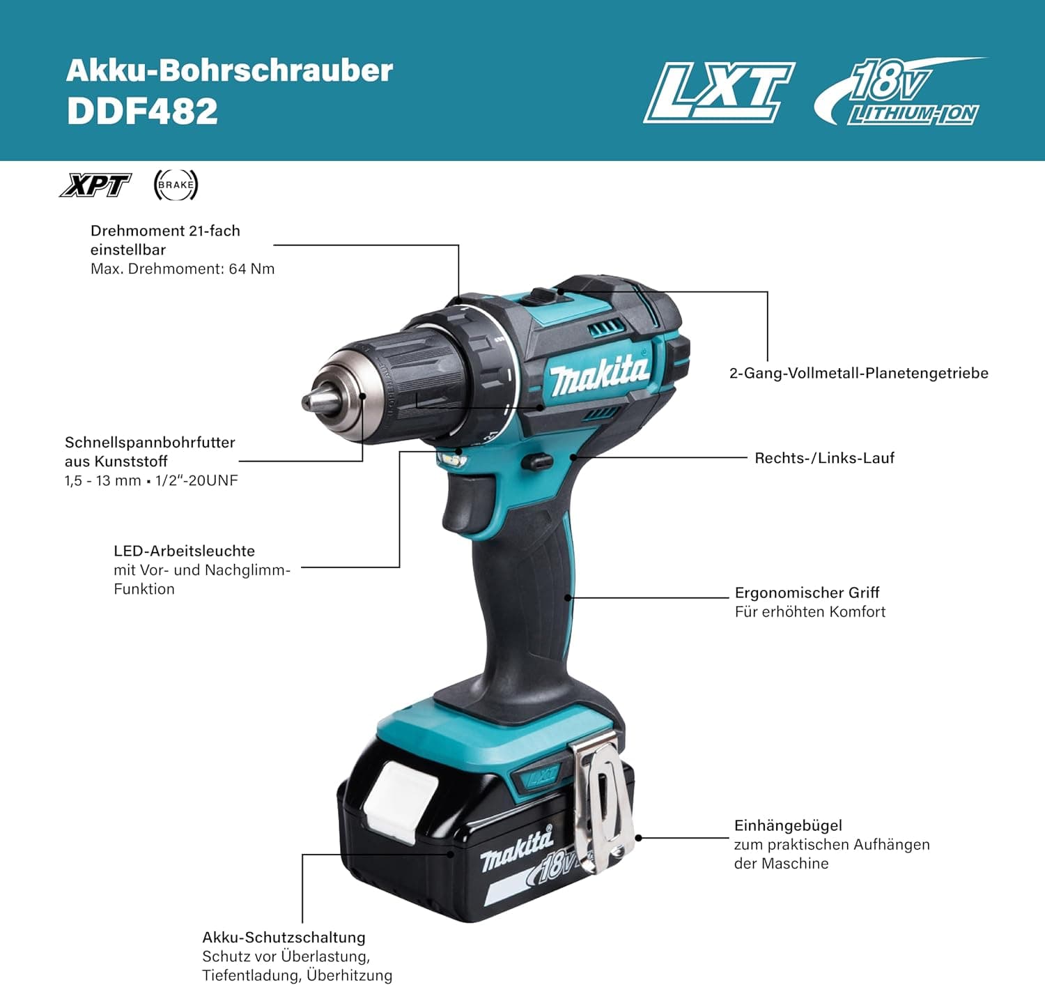 Makita DDF482RFJ Avis - Sélectionner l'image 2
