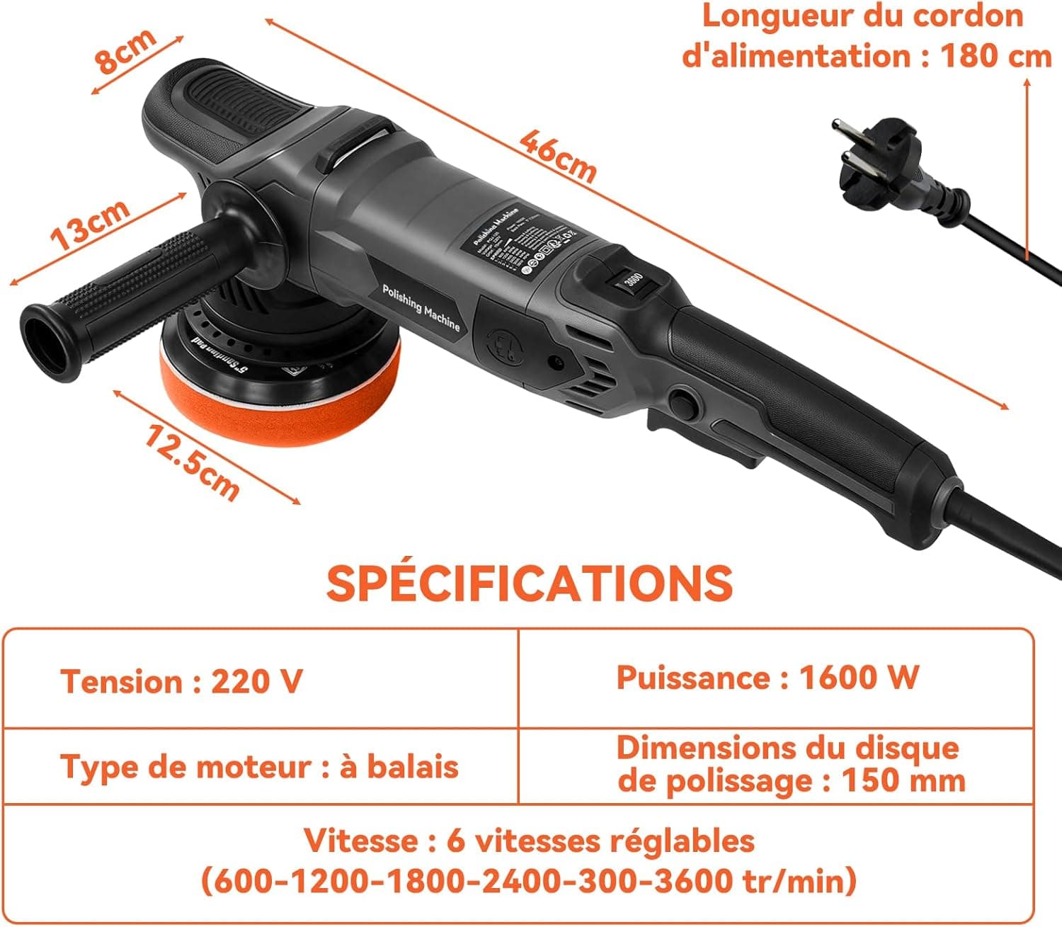 Uadme Car Polisher Avis - Sélectionner l'image 2
