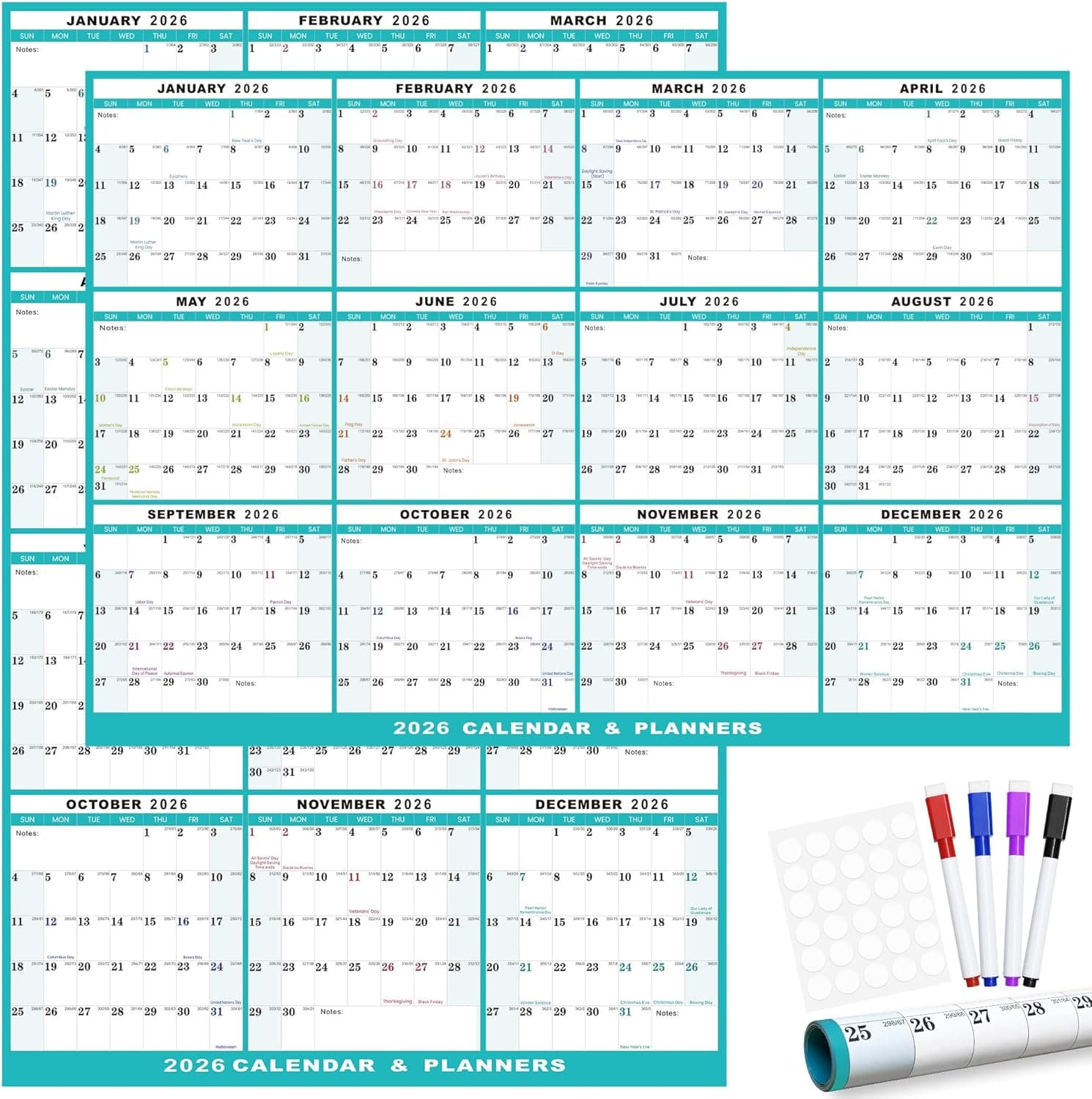 WishWeaver Cyan-CALENDAR-80120 Avis - Sélectionner l'image 1